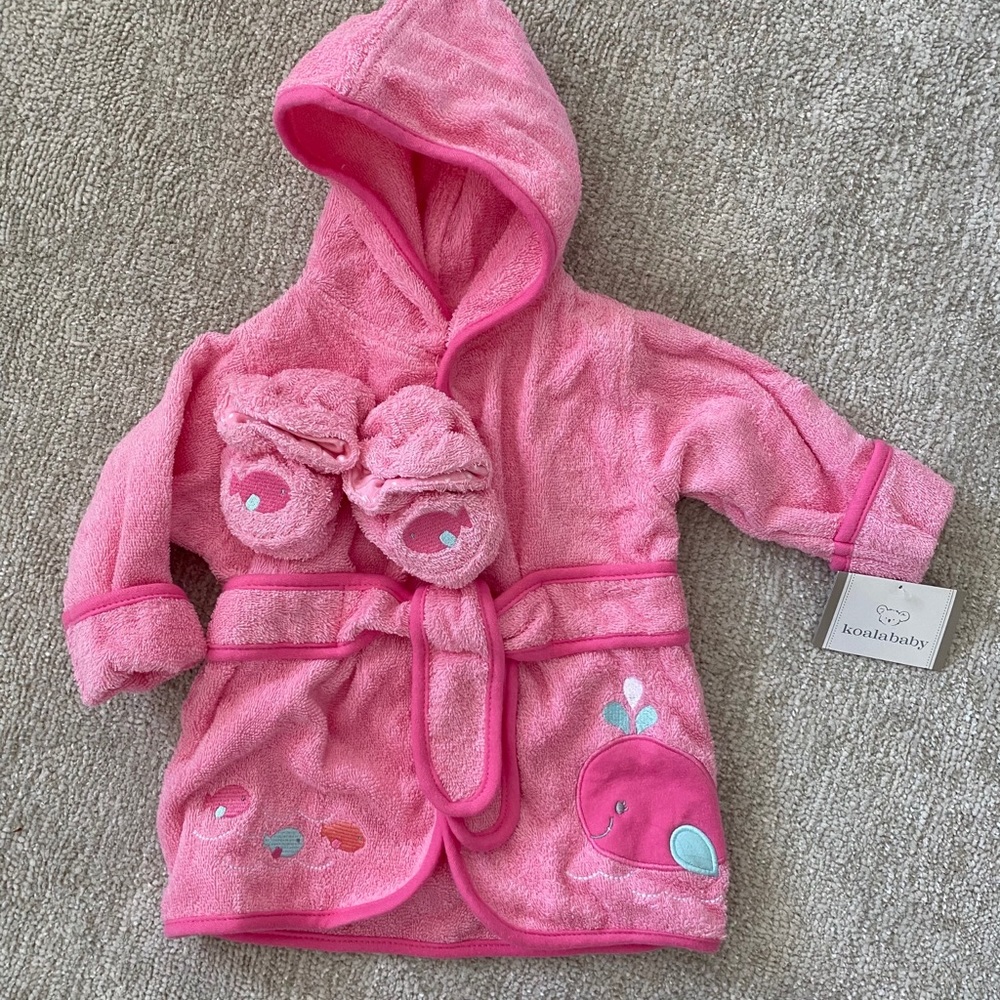 Baby girl bath robe